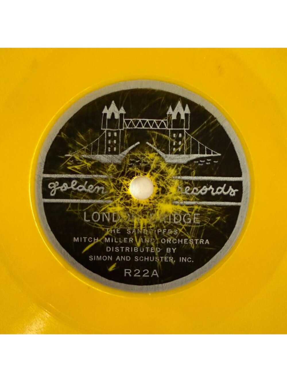 Vintage Golden Records Yellow London Bridge Baa Baa Black Sheep 6in Likely 78RPM - Picture 3 of 11
